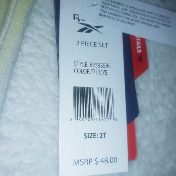 Reebok Girls 2pc Hooded Jogger Set - Picture 4 of 4